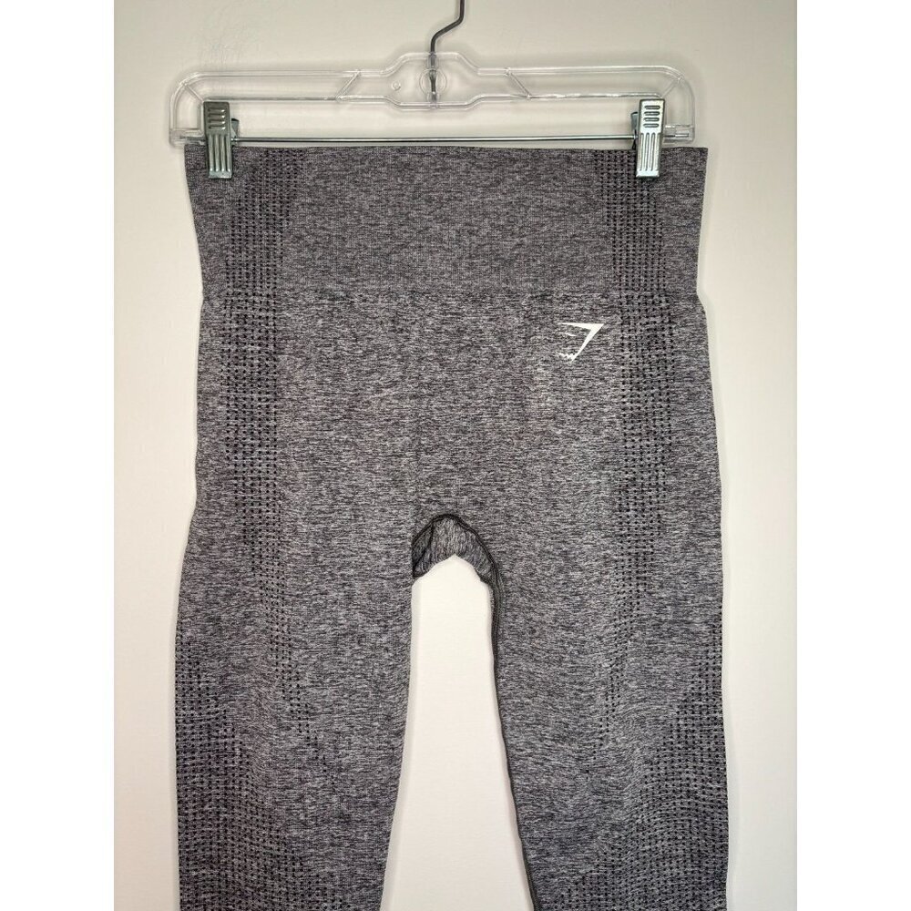 GYMSHARK Leggings Womens S/M Gray Polka Dot Stretch Gym Workout Yoga